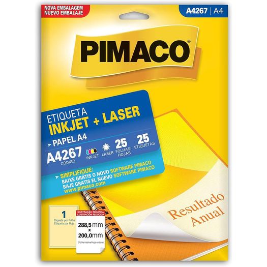etiqueta inkjet laser a4 267 25 unidades etiqueta inkjet laser a4 267 25 unidades