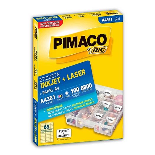 etiqueta inkjet/laser a4 351 6500 unidades etiqueta inkjet/laser a4 351 6500 unidades