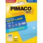 etiqueta inkjet/laser a5 q916 09x16 1680 unidades pimaco
