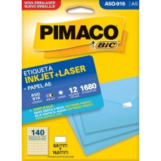 etiqueta inkjet/laser a5 q916 09x16 1680 unidades pimaco etiqueta inkjet/laser a5 q916 09x16 1680 unidades pimaco