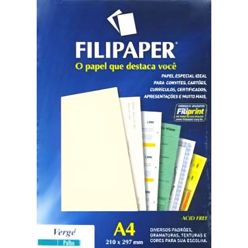 papel verge a4 30 folhas 120g palha