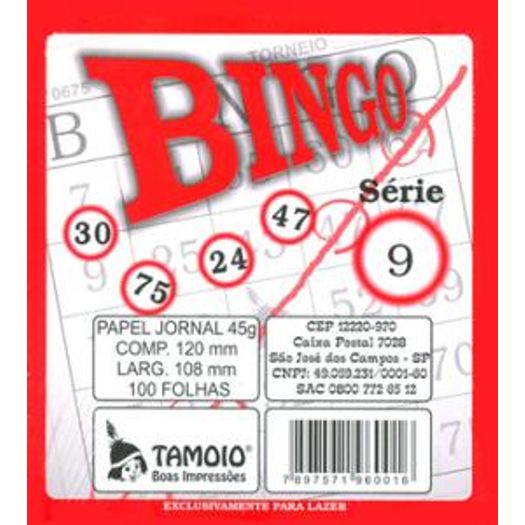 bloco para bingo 100fls 01un 06001 tamoio bloco para bingo 100fls 01un 06001 tamoio