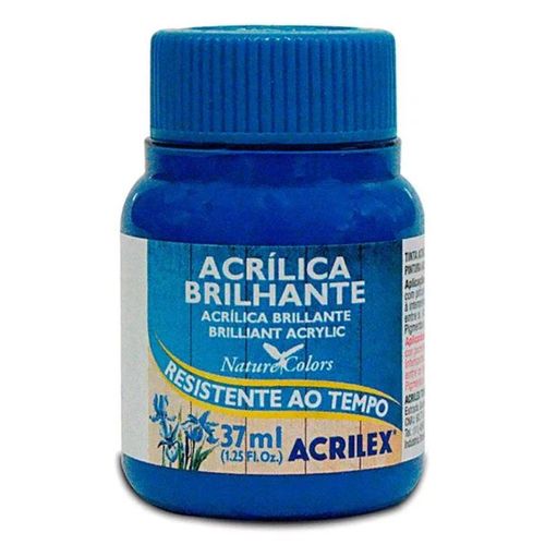 tinta acrílica brilhante 37ml azul turquesa
