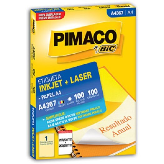 etiqueta inkjet laser a4 367 100 unidades etiqueta inkjet laser a4 367 100 unidades