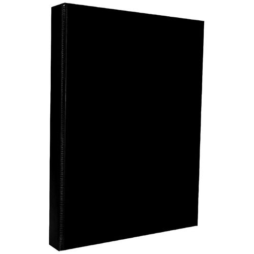 pasta fichário 4 argolas ofício preta sem visor