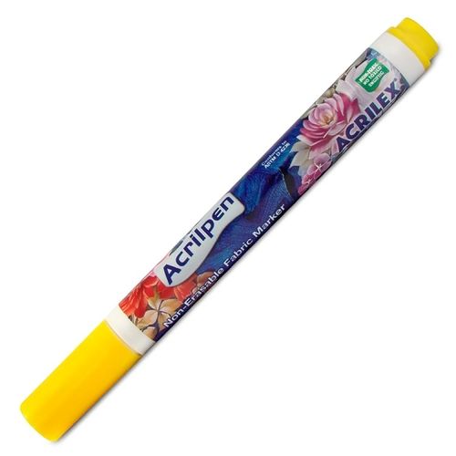 caneta para tecidos amarelo ouro