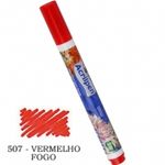 caneta para tecidos vermelho fogo acrilpen 507 acrilex