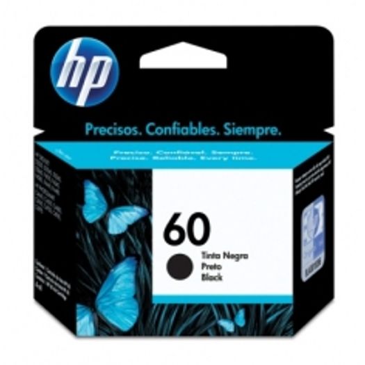 cartucho hp 60 (cc640wb) preto - 4,5ml cartucho hp 60 (cc640wb) preto - 4,5ml