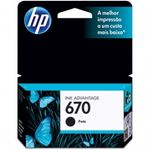 cartucho hp 670 (cz113ab) preto ink advantege - 7,5ml cartucho hp 670 (cz113ab) preto ink advantege - 7,5ml