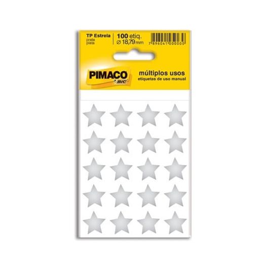 etiqueta tp 100un estrela prata pimaco etiqueta tp 100un estrela prata pimaco