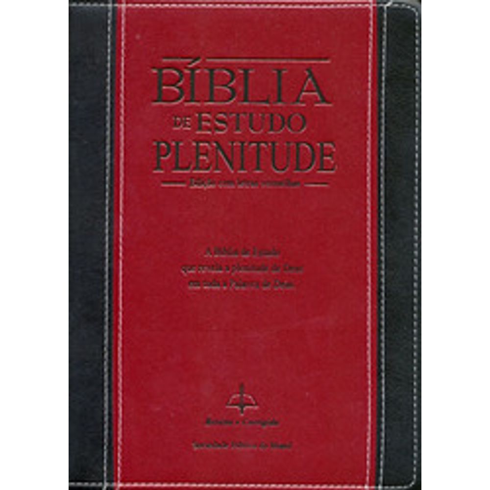 Biblia De Estudo Plenitude Preto Vinho - Sbb - Livrarias Curitiba