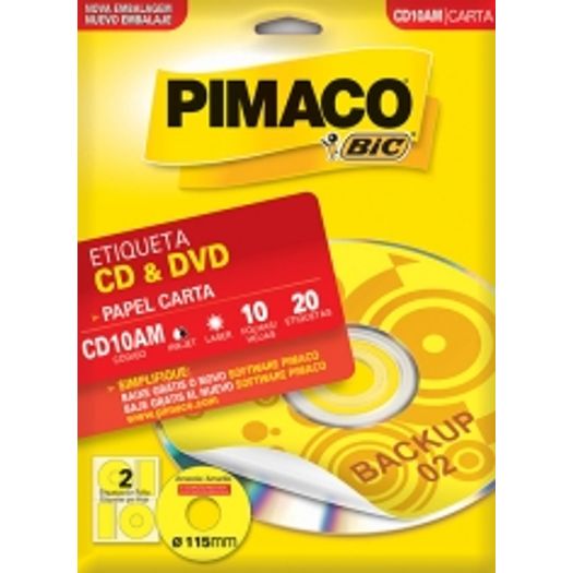 etiqueta-inkjet-laser-carta-cd10am-cd-dvd-20-unidades-pimaco etiqueta-inkjet-laser-carta-cd10am-cd-dvd-20-unidades-pimaco