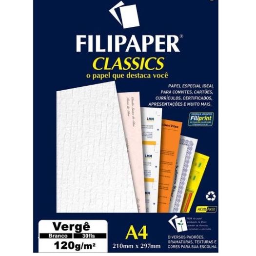 papel vergê a4 30 folhas 120g branco papel vergê a4 30 folhas 120g branco