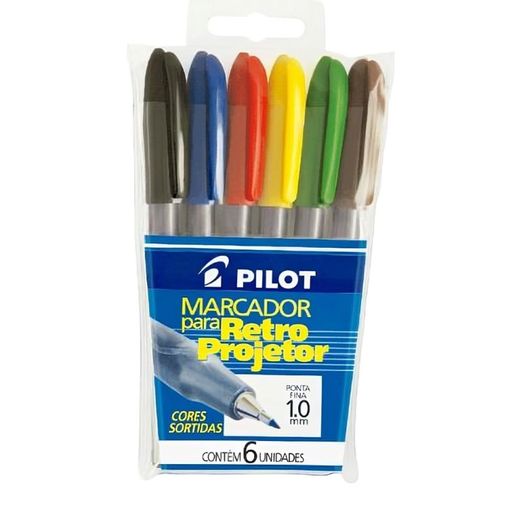 caneta retroprojetor 6 cores caneta retroprojetor 6 cores
