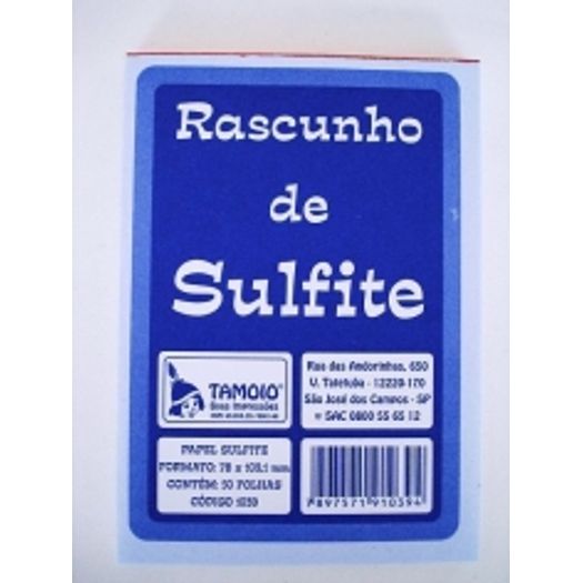 bloco rascunho sulfite 1/72 50fls 01039 tamoio bloco rascunho sulfite 1/72 50fls 01039 tamoio