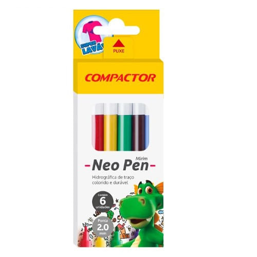 caneta-hidrografica-6-cores-neo-pen-mirim-compactor