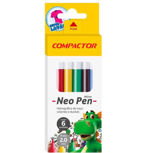 caneta hidrográfica 6 cores neo pen mirim compactor caneta hidrográfica 6 cores neo pen mirim compactor