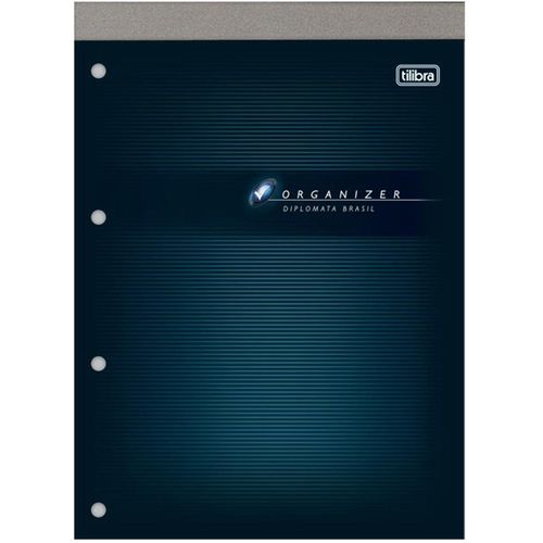 bloco a4 pautado 4 furos 50 folhas diplomata organizer