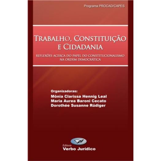 Trabalho Constituicao E Cidadania Verbo Juridico - 