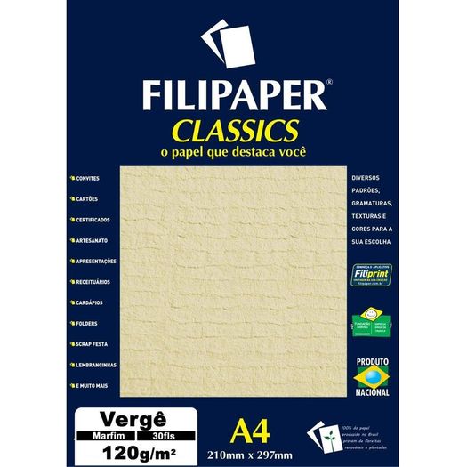 papel verge a4 30 folhas 120g marfim papel verge a4 30 folhas 120g marfim