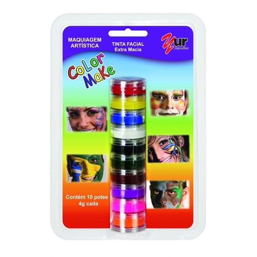 tinta para pintura facial color make cremosa 10 cores colormake tinta para pintura facial color make cremosa 10 cores colormake