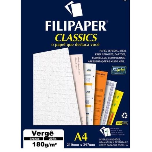 papel verge a4 20 folhas 180g branco papel verge a4 20 folhas 180g branco