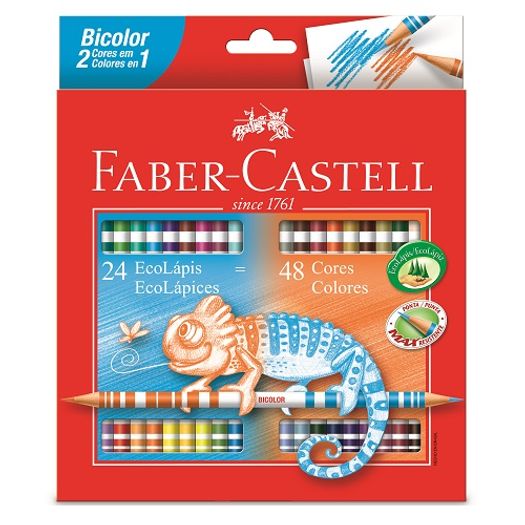 lápis de cor bicolor 24 lápis 48 cores lápis de cor bicolor 24 lápis 48 cores