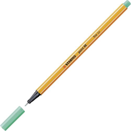 caneta stabilo 0,4mm verde água 88/13