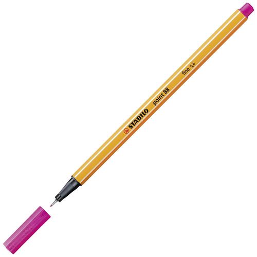 caneta stabilo 0,4mm rosa 88/56