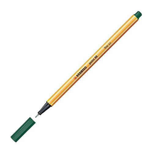 caneta stabilo 0,4mm verde escuro 88/53