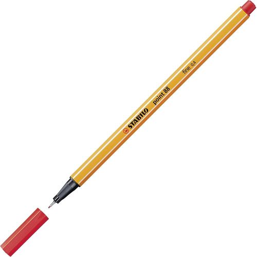 caneta stabilo 0,4mm vermelha