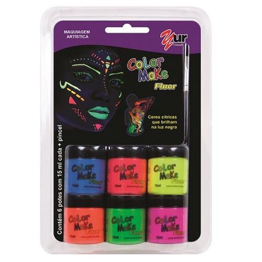 tinta para pintura facial color make neon 1003 colormake tinta para pintura facial color make neon 1003 colormake