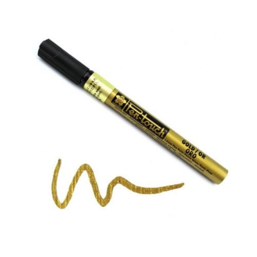 caneta-marcador-permanente-pen-touch-ouro-1.0mm-41301pb-miwa