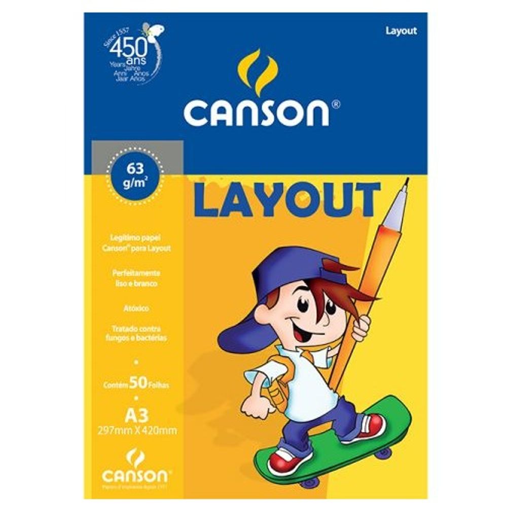 Bloco Lay Out A3 Smargem 50f 60g Canson Livrarias Curitiba 4549