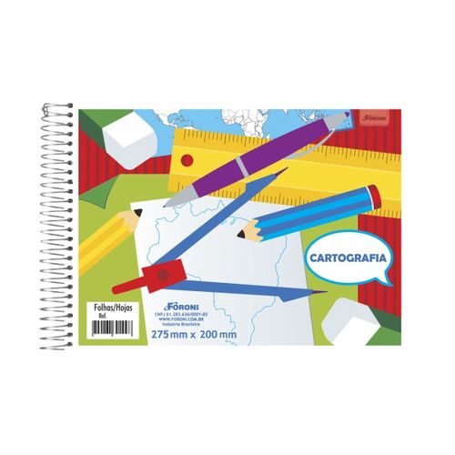 caderno cartografia esp 96f 30.8916-8 sem seda foroni