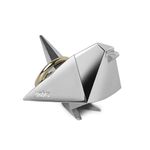 porta-anel-origami-passaro-prata