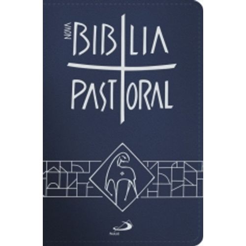 bíblia pastoral - bolso - azul