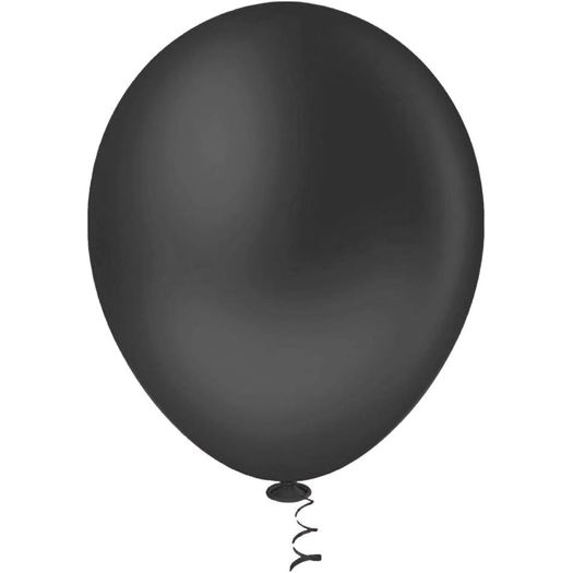 balões 7,0 liso preto 50un