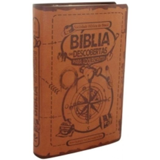 Biblia Das Descobertas Para Adolescentes - Couro Marrom - Sbb Biblia Das Descobertas Para Adolescentes - Couro Marrom - Sbb
