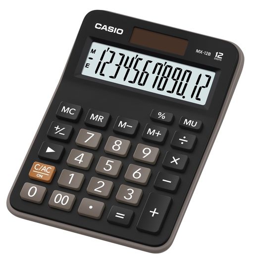 calculadora de mesa 12 digitos solar preta (mx-12b-w4-dc) - casio calculadora de mesa 12 digitos solar preta (mx-12b-w4-dc) - casio