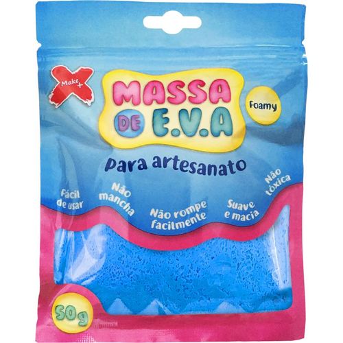 massa para modelar eva 50 gramas azul claro
