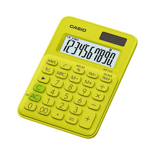 calculadora de mesa 10 digitos solar verde limao (ms-7uc-yg) - casio calculadora de mesa 10 digitos solar verde limao (ms-7uc-yg) - casio