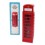 apontador de metal colecionável cabine telefônica londres apontador de metal colecionável cabine telefônica londres