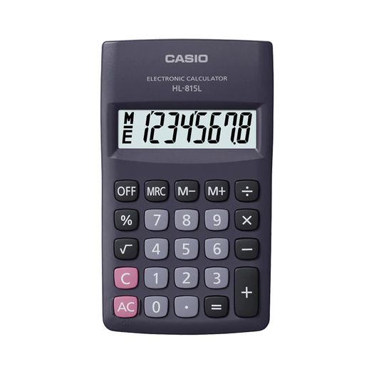calculadora de bolso 8 digitos preta (hl-815l-bk-s4-dp) - casio calculadora de bolso 8 digitos preta (hl-815l-bk-s4-dp) - casio