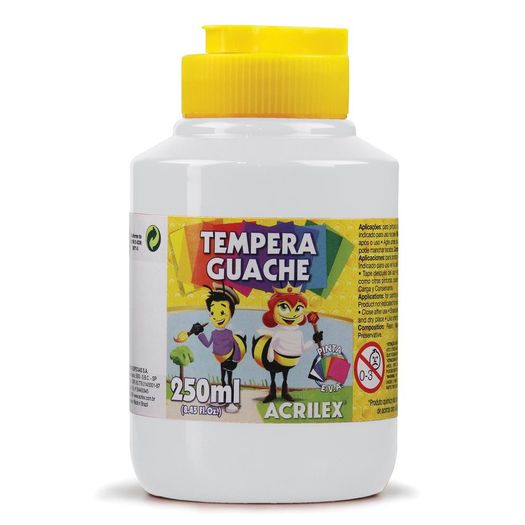 tinta guache 250ml branco 519 acrilex tinta guache 250ml branco 519 acrilex