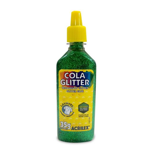 cola com glitter 35g verde cola com glitter 35g verde