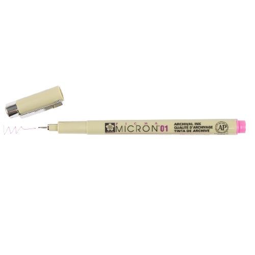 caneta nankin 0,1mm pigma micron rosa