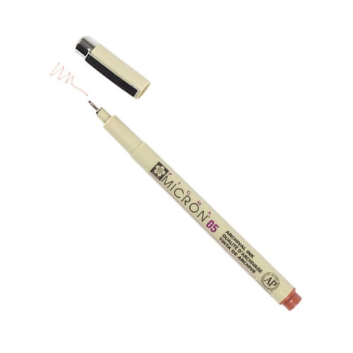 caneta nankin 05-0,45mm pigma micron marrom miwa avulso varejo