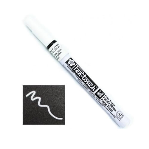 caneta marcador permanente pen touch branca 1.0mm 42300pb miwa