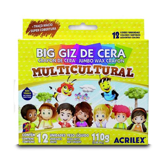 giz de cera big multicultural 12 cores giz de cera big multicultural 12 cores